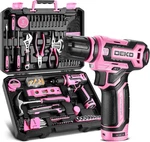 Chic Pink Cordless Drill Set - 12V Electric Tool Kit For Home Projects. Fixed Price $92.99.