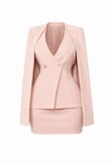 Fashion Nova Meet The Met Steps Cape Set Blush Size Medium Skirt. Fixed Price $49.99.