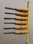 6 Piece Set Of Henry Taylor Wood Carving Tools England. Fixed Price $99.99.