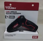 Hyper Tough 4-VOLT Max Lithium-ion Cordless Rotating Screwdriver W/charger. Fixed Price $15.99.