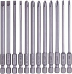 12 Pack 1/4 Inch Hex Shank Long Magnetic Screwdriver Bits Set Power Tools (. Fixed Price $16.65.