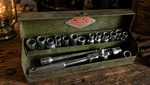 Vtg Sk Craftsman Socket Wrench Set Metal Case Ratchet Usa Tool Kit Lot. Fixed Price $58.00.