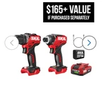 Skil 12-VOLT 2-TOOL Brushless Power Combo Kit W/ Battery And Charger. Fixed Price $79.99.