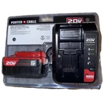 Porter-cable 20V Max Lithium-ion 4.0AH Battery And Rapid Charger Kit, Red. Fixed Price $79.99.