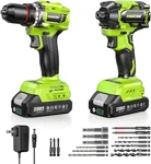 21V Cordless Power Tool Combo Drill & Impact Driver Set Batteries 16PC Bits. Fixed Price $85.49.