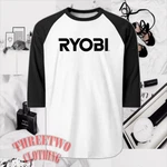Ryobi Powertools Men's Raglan White Black Size S-2XL. Fixed Price $29.83.