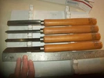 4 Vintage Buck Brothers (bros.) Wood Turning Chisels From Lathe 16" Long. Fixed Price $29.99.