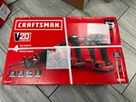Craftsman V20 Cordless 4 Tool Combo Kit With Two 2.0 Ah Batteries And Charger. Fixed Price $175.00.