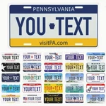 Any State Text 250 Custom License Plate Personalized Canada Mexico. Fixed Price $14.99.