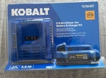 Kobalt 2.0AH Lithium-ion Battery & Charger Kit, Max, Works W/ Volt Tools. Fixed Price $39.50.