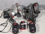 Porter Cable 18V 3- Piece Cordless Tool Set W/ Batteries, Charger, Case/bag. Fixed Price $83.30.