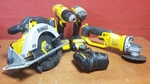 Used Dewalt 20V 4 Tool Combo Kit #178988-1. Fixed Price $399.99.