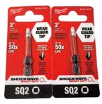 Milwaukee 48-32-4472 #2 Square Recess Power Bit Shockwave 2" Oal Impact Lot Of. Fixed Price $11.99.