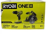 Ryobi One+ 18V Drill/driver & Saw Tool Combo Kit W/2 Batteries Bag PCL1201K2 (ob. Fixed Price $119.95.
