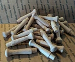 Lot Of 25 Eazypower Oak 3.5-INCH Wood Premium Shaker Pegs With 0.5-INCH Tenon. Fixed Price $25.00.