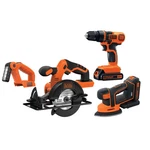 Black+decker 20V Max* Lithium Ion Tool Combo - BD4KITCDCMSL. Fixed Price $239.00.
