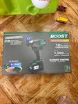 Masterforce Boost 20 Volt Brushless Cordless 1/2 High Torque Impact Wrench Kit. Fixed Price $270.00.