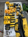 Used And 20-VOLT Dewalt 18-PIECE Tool Set With Batteries. Fixed Price $300.00.