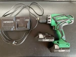 18V Cordless DS18DGL Drill, 2 Hitachi/metabo 3AH Batteries & Charger. Fixed Price $44.00.