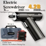 Mini Power Cordless Electric Screwdriver Kit Rechargeable Bit Set. Fixed Price $22.98.