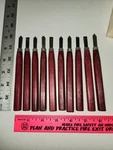 Vtg 6" Wood Tools 10 Piece Alloy Steel Blades Chisel Set Witherby? Mastercraft?. Fixed Price $25.25.