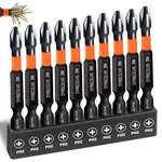 10-PACK 2"PH2 Phillips Impact Bits,magnetic S2 STEEL,1/4"HEX Shank For Dr. Fixed Price $6.46.