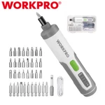 Workpro 4V Rechargeable Electric Screwdriver Cordless Set With 35BIT. Fixed Price $27.99.