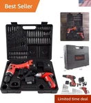 Stalwart 74-PIECE 12V Cordless Drill & 3.6V Screwdriver Set With Bits, Socket.... Fixed Price $88.30.