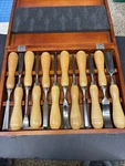 Mastergrip 12 Piece Carving Chisel Set Wood Box Nib. Fixed Price $40.00.