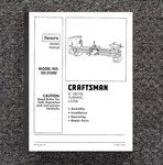 Operator & Maint Manual Fits Craftsman 101.21200 (atlas MK-2) 6" Lathe. Fixed Price $15.97.