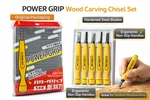 Power Grip 5PC Carving Chisel Set Made Japan Woodworking Tools. Fixed Price $34.95.