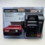Porter Cable 20V Max 4AH Lithium Ion Battery & Rapid Charger Kit PCC685LCK. Fixed Price $69.95.