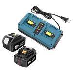 2 Pack 6.0AH Battery & Dual Charger For Makita Volt Lxt Batteries. Fixed Price $65.99.