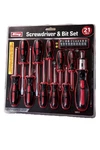 King 21-PIECE Screwdriver & Bits Set W/ Ratcheting Holder -home Diy Tools. Fixed Price $15.00.