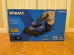 Kobalt 24-VOLT, 16-IN Push Battery Walk Mower With (2) Ah Included. Fixed Price $249.95.