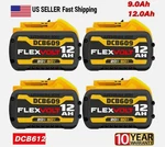 4 Pcs DCB609 For Dewalt Flexvolt 20V/60V 12AH Max Li-ion Battery DCB615. Fixed Price $145.26.