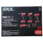 Skil Pwr Core Brushless Power 5 Tool 12V Combo Kit Multi Set Area Light New. Fixed Price $176.99.