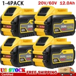 1-4 Pack 12.0AH Battery For Dewalt DCB609-2 20V 60V Max Flexvolt Lithium DCB612. Fixed Price $167.99.