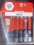 Milwaukee 48-32-5004 Shockwave 2-IN. PH2 Impact Duty Screw Driver Bits (15-PK). Fixed Price $17.20.
