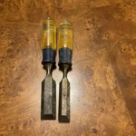Lot Of 2 Mastercraft Vintage Wood Chisel 1 And 3/4. Fixed Price $17.00.