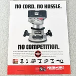 Porter Cable Cordless Tools Print Ad 19.2 Volt Network Router Drill Flashlight. Fixed Price $10.00.