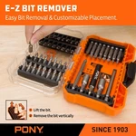 Pony 45PC Screwdriver Bit Set 1/4" Hex 1" 3-1/2" S2 Steel Usa. Fixed Price $18.99.