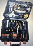 Deko Household Tool Set - Cordless Hammer, Wrench, Screwdriver, Case. Fixed Price $99.99.