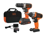 Black+decker 20V Max* L-ion Cordless Drill/impact Driver Combo BD2KITCDIBC. Fixed Price $119.99.