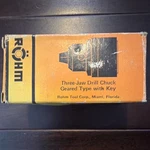 Rohm Keyed Three-jaw Drill Chuck Tapered Mount 2. Fixed Price $70.00.