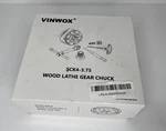 Vinwox 4INCH 4-JAW Self-centering Wood Lathe Chuck, 2" Round SCR4-4,. Fixed Price $80.00.