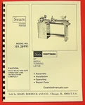 Craftsman/atlas 101.28991 12" Metal Lathe Owners Operators & Parts Manual 0795. Fixed Price $20.00.