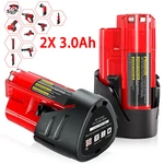 Pack 12V 3.0AH For Milwaukee M-12 Lithium-ion Battery 48-11-2425 48-11-2420. Fixed Price $19.99.