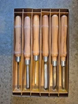 Vintage Set Of Greenlee Wood Turning Tools Chisels No. 470-6 Original Box Usa. Fixed Price $65.00.