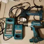 Makita #8444D Drill, Charger DC7010 & DC1804 T, Flashlight ML180 Bundle Lot Used. Fixed Price $18.03.
